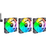 Thermaltake SWAFAN EX14 RGB PC Cooling Fan TT Premium Edition, Gehäuselüfter schwarz, 3er Pack, inkl. Controller, 140 mm