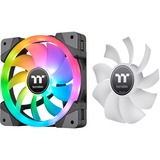 Thermaltake SWAFAN EX14 RGB PC Cooling Fan TT Premium Edition, Gehäuselüfter schwarz, 3er Pack, inkl. Controller, 140 mm
