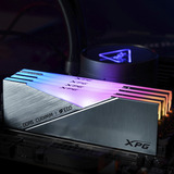 ADATA CUDIMM 48 GB DDR5-8800 (2x 24 GB) Dual-Kit, Arbeitsspeicher silber, AX5CU8800C4224G-DCLACRSG, XPG Lancer Neon RGB