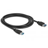 DeLOCK USB 3.2 Gen 1 Verlängerungskabel, USB-A Stecker > USB-A Buchse schwarz, 2 Meter, SuperSpeed