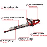 EINHELL Akku-Heckenschere GE-CH 18/60 Li - Solo, 18Volt rot/schwarz, ohne Akku und Ladegerät