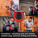 EINHELL Professional Akku-Bohrhammer HEROCCO, 18Volt rot/schwarz, ohne Akku und Ladegerät