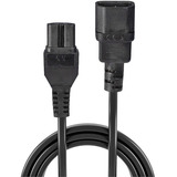 Lindy C14 an C15 'Hot Condition' Netzkabel, Stromversorgung schwarz, 2m
