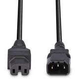 Lindy C14 an C15 'Hot Condition' Netzkabel, Stromversorgung schwarz, 2m