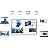 Samsung FLIP WM65FX, Public Display weiß/grau, UltraHD/4K, Touchfunktion, Multi‑Touch