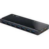 TP-Link 7-Port-USB-3.0-Hub mit 2 Ladeports (UH720), USB-Hub schwarz, inkl. Netzadapter