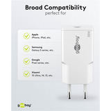 goobay USB-C PD GaN Schnellladegerät Slim (30 W) weiß