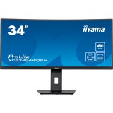 iiyama ProLite XCB3494WQSN-B5, LED-Monitor 86 cm (34 Zoll), schwarz (matt), UWQHD, VA, USB-C, 120Hz Panel