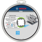 Bosch PRO Stainless Steel and Metal X-LOCK Trennscheibe, Ø 125mm 10 Stück, Bohrung 22,23mm, WA 60 T BF, gerade