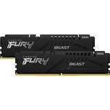 Kingston FURY DIMM 32 GB DDR5-4800 Kit, Arbeitsspeicher schwarz, KF548C38BBK2-32, FURY Beast, XMP