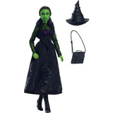 Mattel Wicked Elphaba-Modepuppe  mit abnehmbarem Outfit und Accessoires