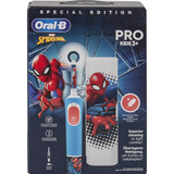 Oral-B Oral-B Vitality Pro 103 Kids Spiderman mit Reiseetui, Elektrische Zahnbürste blau/weiß
