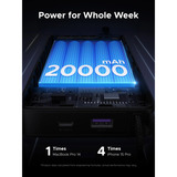 UGREEN Nexode Power Bank 20000mAh 67W mit USB-C Kabel, Powerbank grau/schwarz
