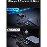 UGREEN Nexode Power Bank 20000mAh 67W mit USB-C Kabel, Powerbank grau/schwarz