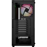 Aerocool Pivot-G-BK-v3, Tower-Gehäuse schwarz, Tempered Glass x 2