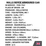 COBI Rolls-Royce Armoured Car 1920 Pattern Mk I, Konstruktionsspielzeug 