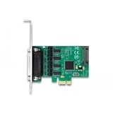 DeLOCK PCIe x1 Karte auf 4 x Seriell RS-232 mit 5V oder 12V, Schnittstellenkarte SATA-Stromanschluss