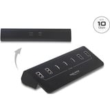 DeLOCK USB 10 Gbps Hub mit 3 USB Type-C und 4 USB Typ-A Ports, USB-Hub schwarz