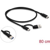 DeLOCK USB 10 Gbps Hub mit 3 USB Type-C und 4 USB Typ-A Ports, USB-Hub schwarz