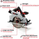 EINHELL Professional Akku-Handkreissäge TE-CS 18/190 Li BL - Solo, 18Volt rot/schwarz, ohne Akku und Ladegerät