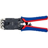 KNIPEX Crimpzange 97 51 12 SB blau/rot, RJ-10, RJ-11/12 und RJ-45-Stecker