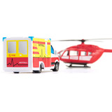 SIKU SUPER Mercedes-Benz Rettungswagen und Helikopter, Modellfahrzeug 