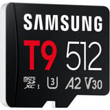 Samsung T9 microSDXC 512 GB, Speicherkarte schwarz, mit USB-Kartenleser