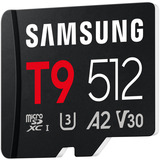 Samsung T9 microSDXC 512 GB, Speicherkarte schwarz, mit USB-Kartenleser