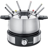 Severin Fondue-Crêpes-Kombination FO 2471 edelstahl/schwarz, 1.500 Watt
