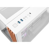 Thermaltake View 380 WS ARGB , Tower-Gehäuse weiß/holz, Tempered Glass x 2, Holz-Struktur