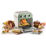 Ariete Heißluftfritteuse und Mini-Ofen 3in1 Vintage Green weiß/hellgrün, 1.350 Watt, Garraum 16 Liter, mit Sichtfenster