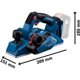 Bosch Akku-Falzhobel GHO 18V-26 Professional solo, 18Volt, Elektrohobel blau/schwarz, ohne Akku und Ladegerät