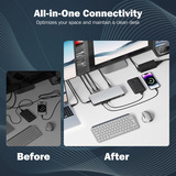 Digitus 13 Port USB-C Docking Station, Dockingstation grau/schwarz