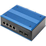Digitus Industrial 4+2 -Port Gigabit Ethernet PoE, Switch 