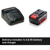 EINHELL Akku-Rasenmäher GE-CM 18/33 Li Kit, 18Volt rot/schwarz, Li-Ionen Akku 4,0Ah
