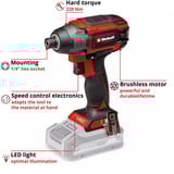 EINHELL Professional Akku-Schlagschrauber TP-CI 18/220 Li BL - Solo, 18Volt schwarz/rot, ohne Akku und Ladegerät