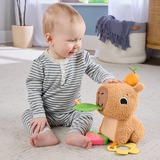 Fisher-Price Kuschel-Capybara, Kuscheltier mit Beißring und Rassel