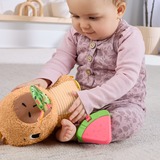 Fisher-Price Kuschel-Capybara, Kuscheltier mit Beißring und Rassel
