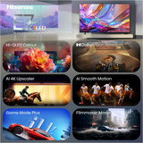 Hisense 65E7S Hi-QLED-Fernseher 164 cm (65 Zoll), schwarz, UltraHD/4K, Triple Tuner