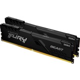 Kingston FURY DIMM 64 GB DDR4-3200 (2x 32 GB) Dual-Kit, Arbeitsspeicher schwarz, KF432C16BBK2/64, Beast, INTEL XMP