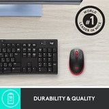 Logitech M190, Maus schwarz/rot
