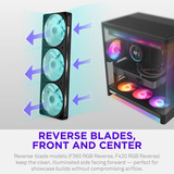 NZXT F360 RGB, Gehäuselüfter schwarz, Reverse, 360 mm