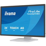 iiyama ProLite T2452MSC-W2AG, LED-Monitor 60.5 cm (24 Zoll), weiß, FHD, IPS, Touchscreen, HDMI, DP, Entspiegelung, 120Hz Panel