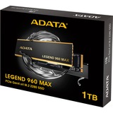 ADATA LEGEND 960 MAX 1 TB, SSD dunkelgrau/gold, PCIe 4.0 x4, NVMe 1.4, M.2 2280