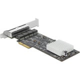 DeLOCK PCI Express x4 zu 4 x RJ45 2,5 GbE, LAN-Adapter 