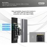 Digitus USB M.2 Festplattengehäuse SSD , Laufwerksgehäuse aluminium, NVMe 10Gbps USB 3.1Gen2