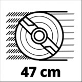 Einhell Professional Akku-Rasenmäher GE-CM 36/47 S HW Li, 36Volt (2x18Volt) rot/schwarz, 4x Li-Ionen Akku 4,0Ah, mit Hinterradantrieb