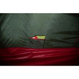 High Peak Tunnelzelt Zelt Falcon 4 grün/rot, mit Vorbau für Gepäck