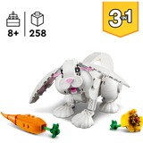 LEGO 31133 Creator 3-in-1 Weißer Hase, Konstruktionsspielzeug 