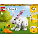 LEGO 31133 Creator 3-in-1 Weißer Hase, Konstruktionsspielzeug 